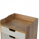 Nordic Style Bedside With 3 Drawer Painted Fronts - Price Crash Furniture