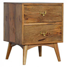 Brass Metal Slot Bedside - Price Crash Furniture