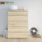 Nova 5 Drawer Chest of Drawers in Oak - Price Crash Furniture