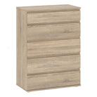 Nova 5 Drawer Chest of Drawers in Oak - Price Crash Furniture