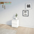 Nova Bedside 2 Drawer in White - Price Crash Furniture