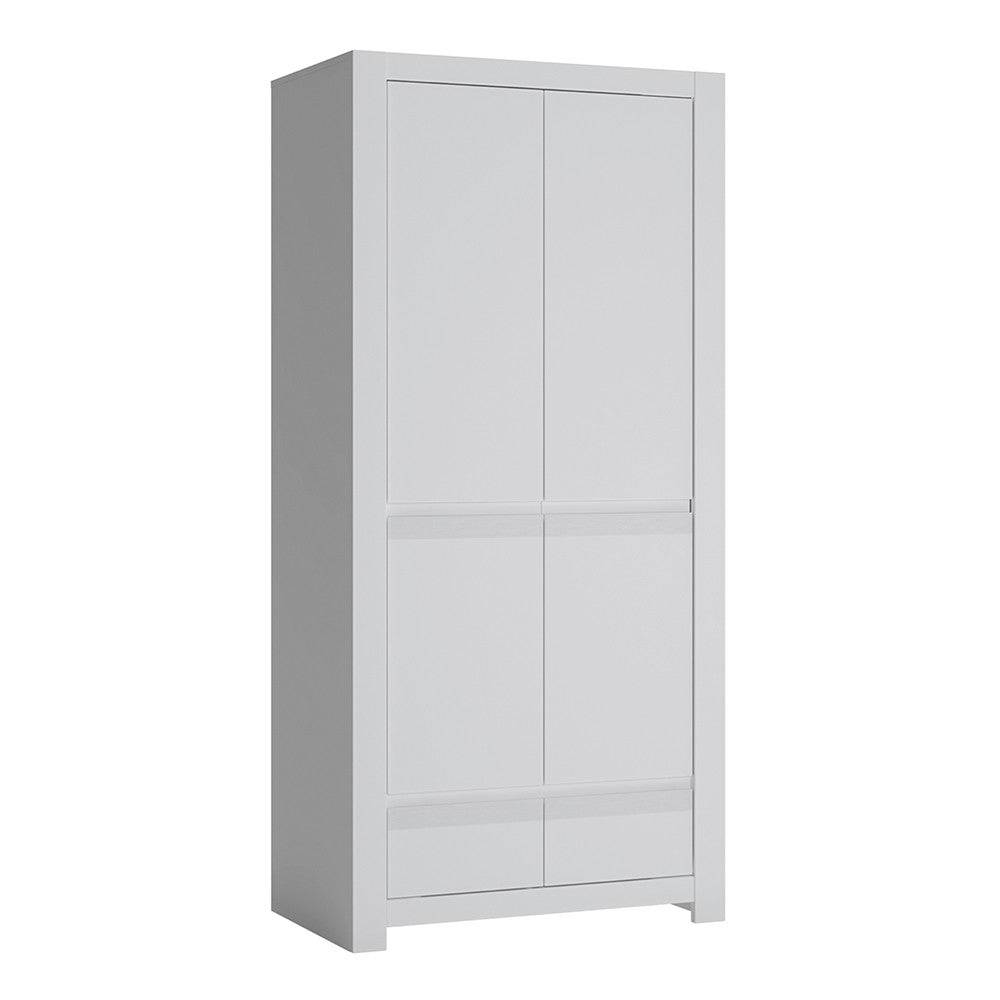 Novi 2 Door 2 Drawer Wardrobe In Alpine White - Price Crash Furniture