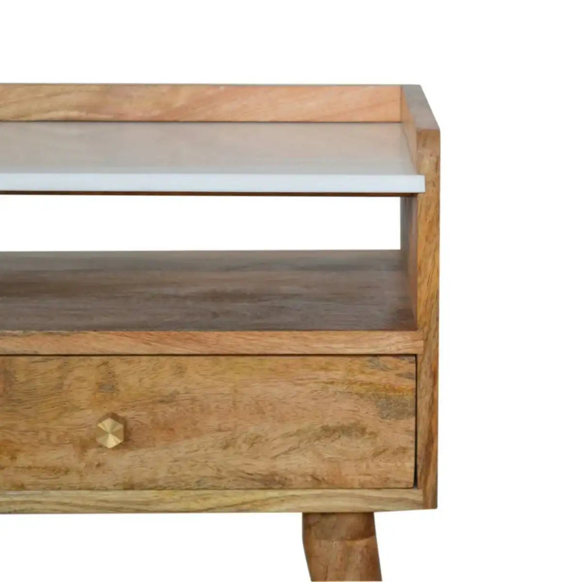 Open Slot Bedside with White Top - Price Crash Furniture