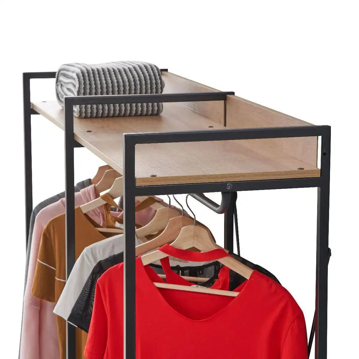 Claire Bedroom Double Open Wardrobe in Riviera Oak - Price Crash Furniture