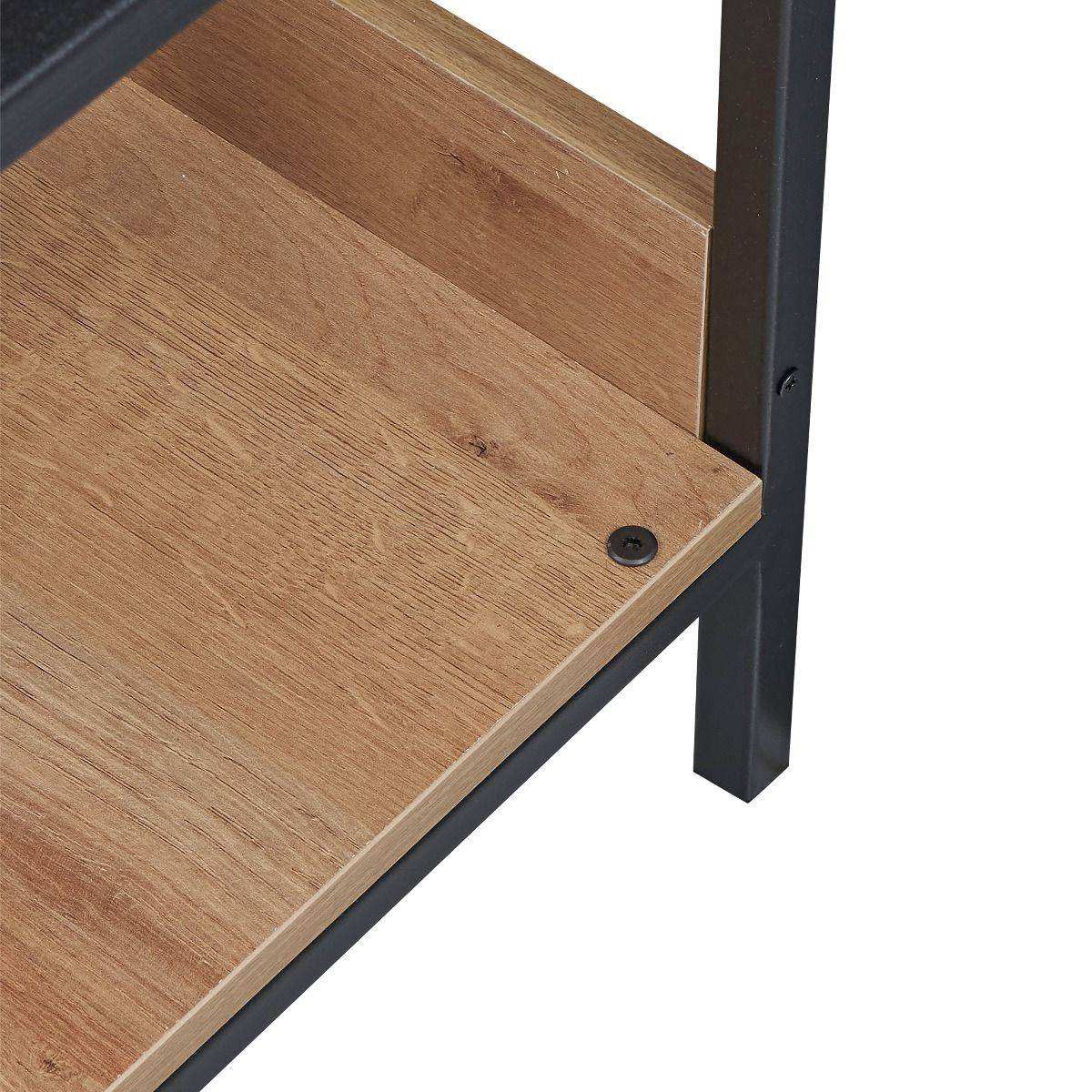 Claire Bedroom Open Wardrobe 3 Shelves in Riviera Oak - Price Crash Furniture