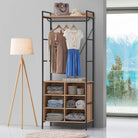 OPEN WARDROBE WITH 8 SHELVES Claire Bedroom - Price Crash Furniture