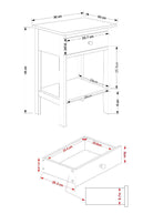 Options shaker 1 drawer petite bedside cabinet in Light Grey MDF with lower shelf - Price Crash Furniture