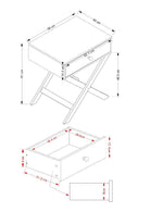 Options X leg, 1 drawer bedside cabinet in light grey - Price Crash Furniture