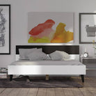 Oslo Euro King Bed (160 x 200) in White and Black Matt - Price Crash Furniture