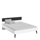 Oslo Euro King Bed (160 x 200) in White and Black Matt - Price Crash Furniture