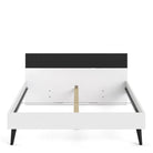 Oslo Euro King Bed (160 x 200) in White and Black Matt - Price Crash Furniture