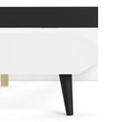 Oslo Euro King Bed (160 x 200) in White and Black Matt - Price Crash Furniture