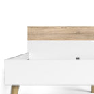 Oslo Euro King Bed (160 x 200) in White and Oak - Price Crash Furniture