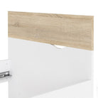 Oslo Euro Single Bed (90 x 200) in White and Oak - Price Crash Furniture