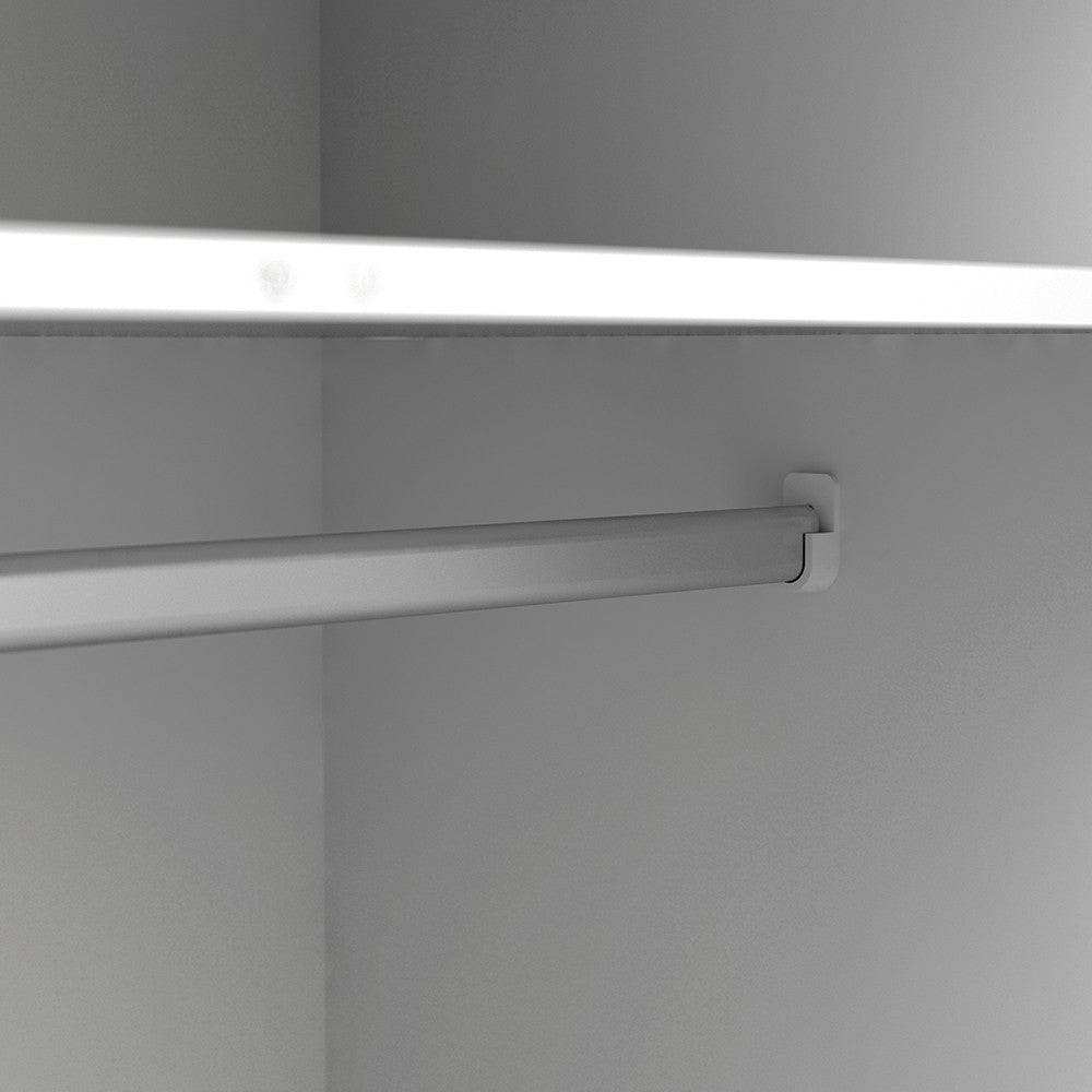 Oslo Wardrobe 3 Doors 3 Drawers in White and Oak finish - Price Crash Furniture