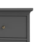 Paris 4 Drawer Chest of Drawers In Matt Grey - Price Crash Furniture