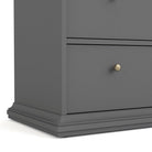 Paris 4 Drawer Chest of Drawers In Matt Grey - Price Crash Furniture