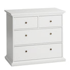 Paris 4 Drawer Chest of Drawers In White - Price Crash Furniture