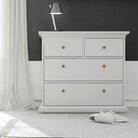 Paris 4 Drawer Chest of Drawers In White - Price Crash Furniture