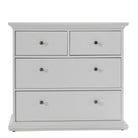 Paris 4 Drawer Chest of Drawers In White - Price Crash Furniture