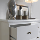 Paris 6 Drawer Chest of Drawers In White - Price Crash Furniture