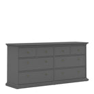 Paris 8 Drawer Chest of Drawers In Matt Grey - Price Crash Furniture