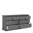 Paris 8 Drawer Chest of Drawers In Matt Grey - Price Crash Furniture