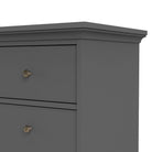 Paris 8 Drawer Chest of Drawers In Matt Grey - Price Crash Furniture