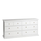 Paris 8 Drawer Chest of Drawers In White - Price Crash Furniture