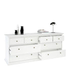 Paris 8 Drawer Chest of Drawers In White - Price Crash Furniture