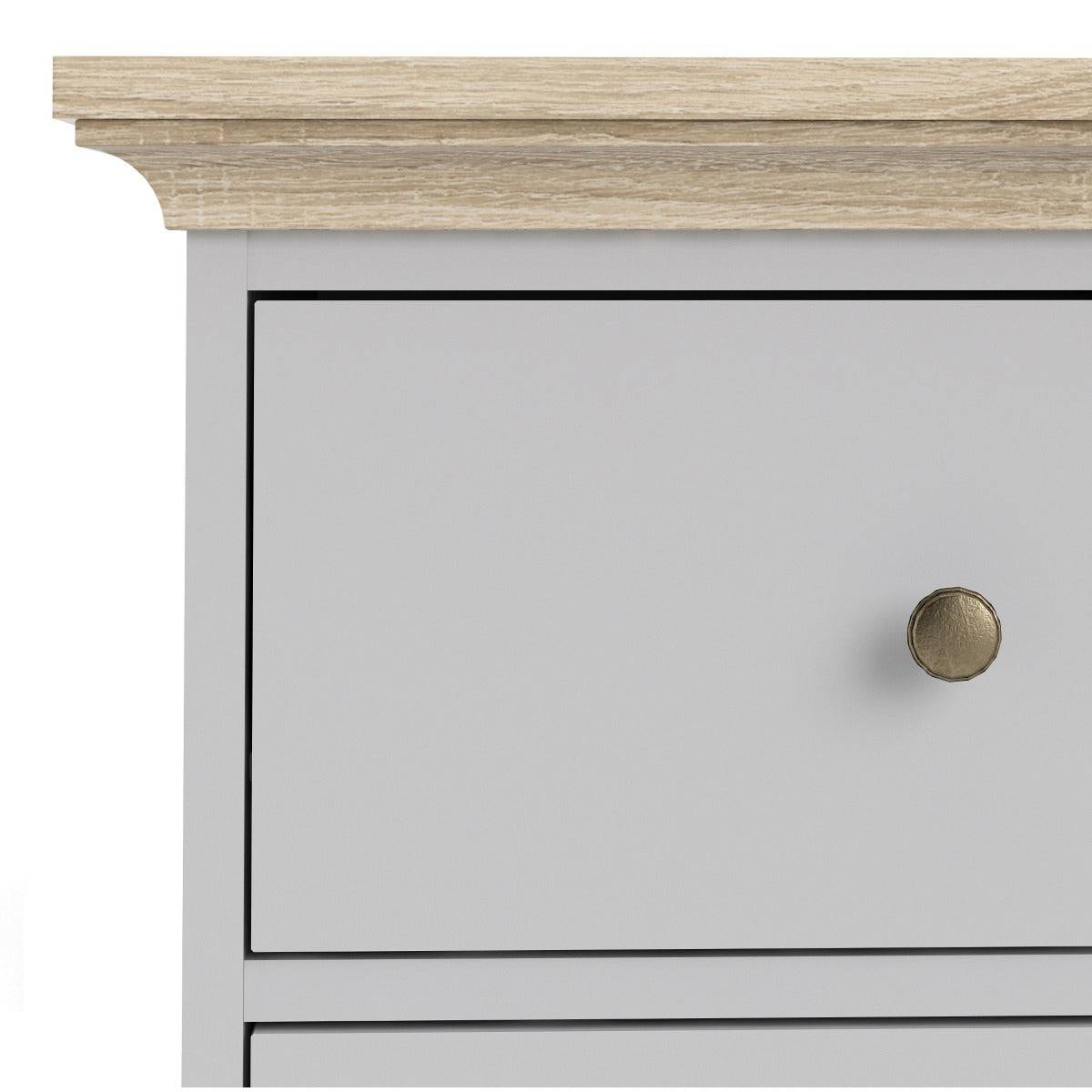 Paris Chest Of 4 Drawers In White And Oak - Price Crash Furniture