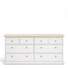 Paris Chest Of 8 Drawers In White And Oak - Price Crash Furniture