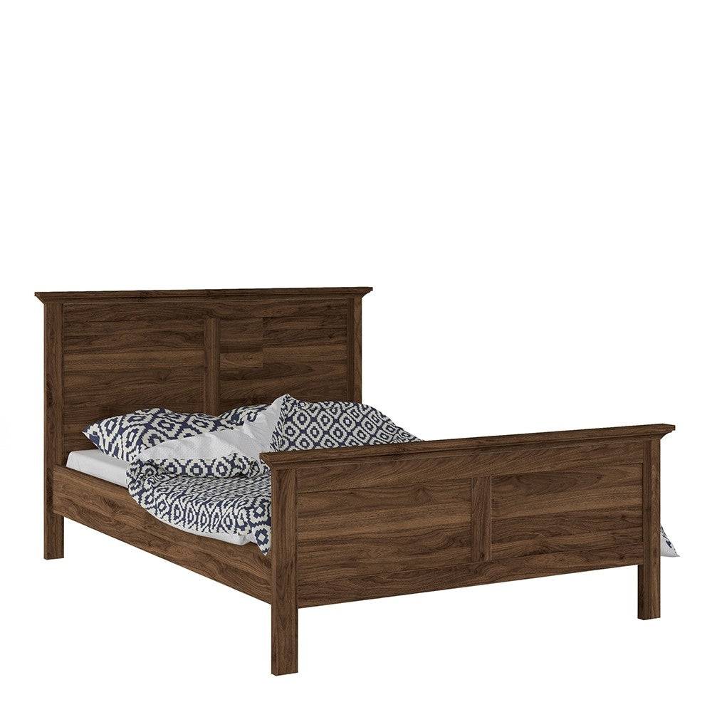 Paris Double Bed (140 x 200) In Walnut - Price Crash Furniture