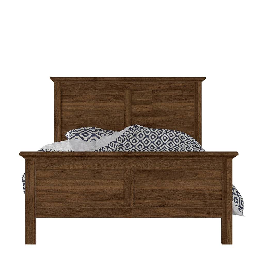 Paris Double Bed (140 x 200) In Walnut - Price Crash Furniture