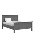 Paris Double Bed 4ft6 (140 x 190) In Matt Grey - Price Crash Furniture