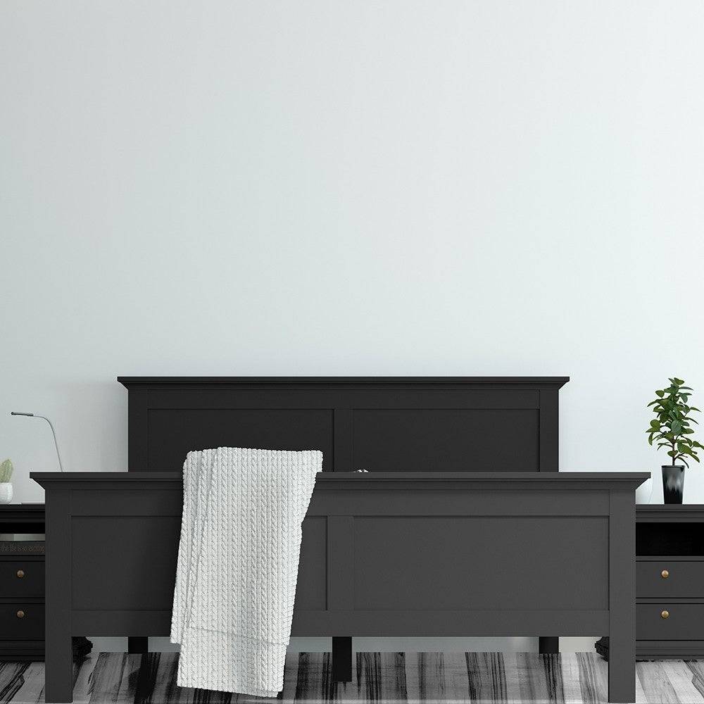 Paris Kingsize Bed (160 x 200) In Matt Grey - Price Crash Furniture