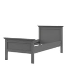 Paris Single Bed (90 x 200) In Matt Grey - Price Crash Furniture