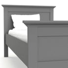 Paris Single Bed (90 x 200) In Matt Grey - Price Crash Furniture