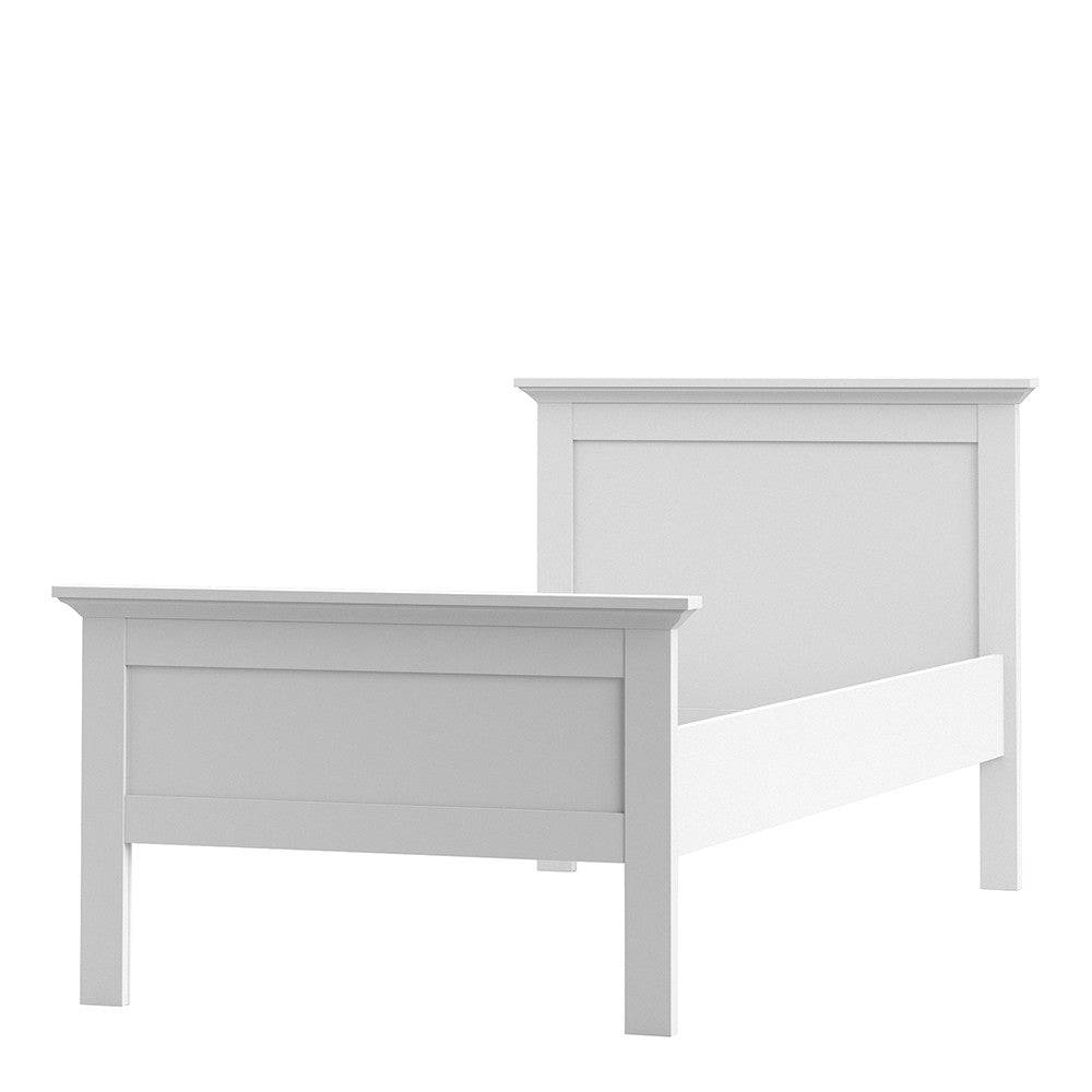 Paris Single Bed (90 x 200) In White - Price Crash Furniture