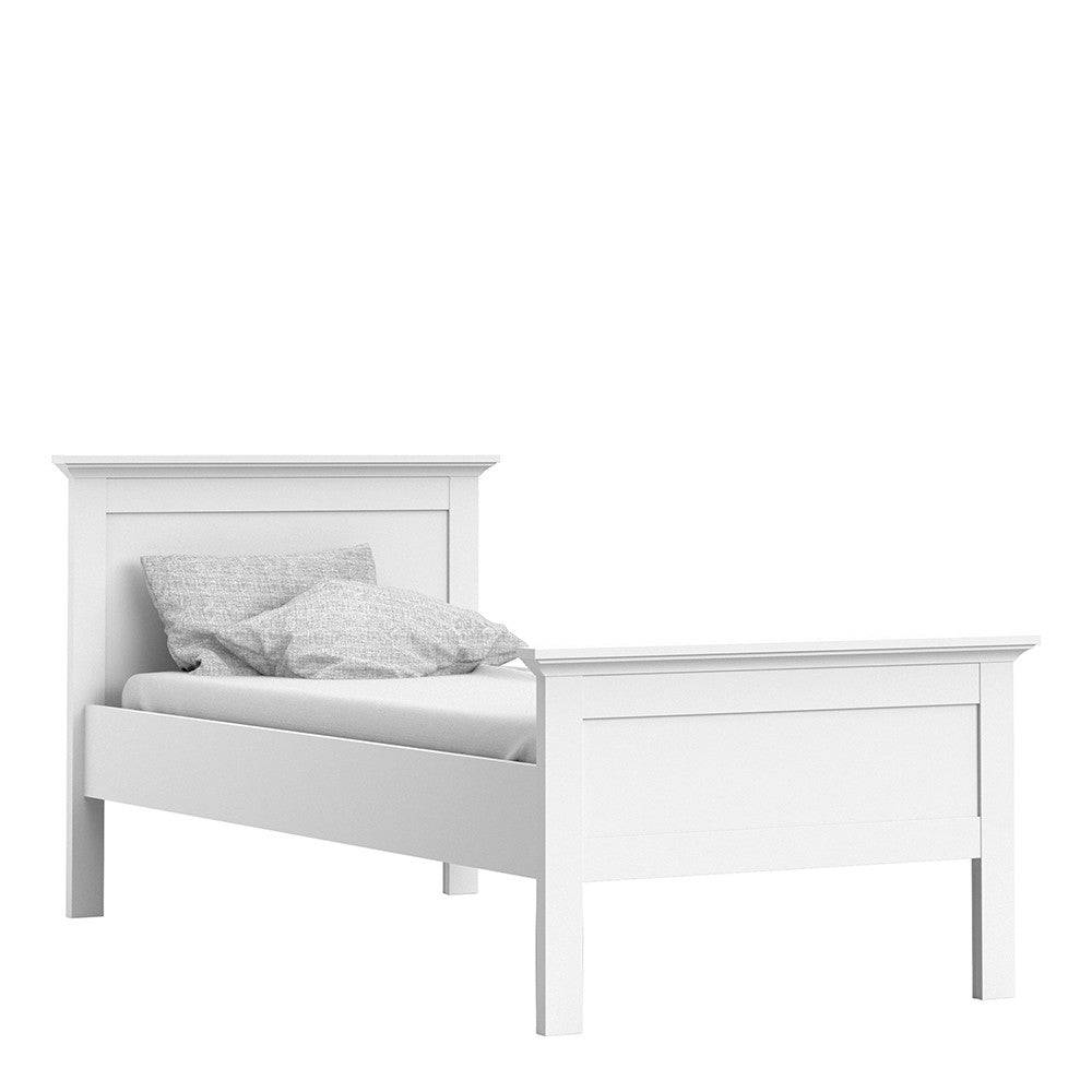 Paris Single Bed (90 x 200) In White - Price Crash Furniture