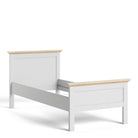 Paris Single Bed (90 x 200) In White And Oak - Price Crash Furniture