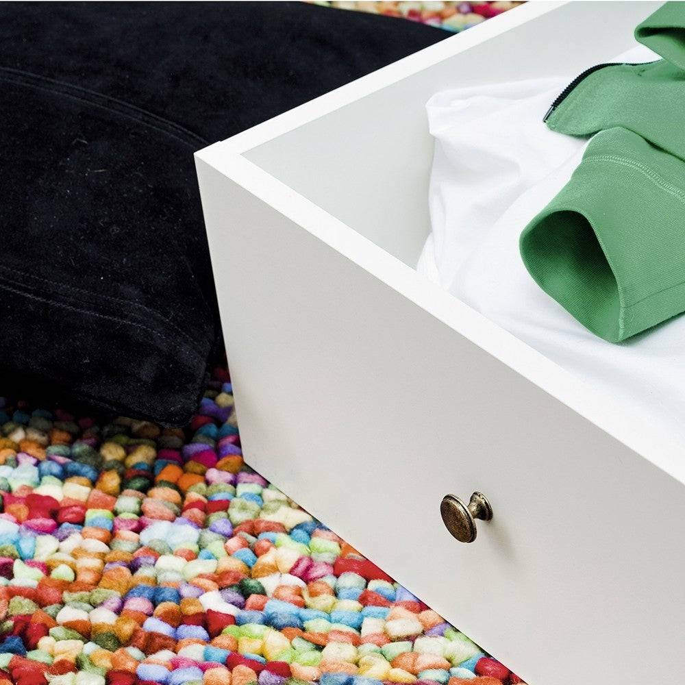 Paris Underbed Storage Drawer For Single Bed In White - Price Crash Furniture