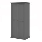 Paris Wardrobe With 2 Doors In Matt Grey - Price Crash Furniture