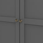 Paris Wardrobe With 2 Doors In Matt Grey - Price Crash Furniture