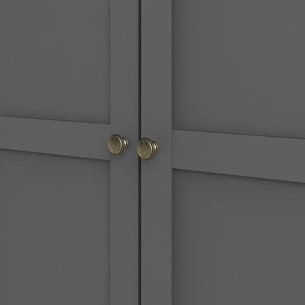 Paris Wardrobe With 2 Doors In Matt Grey - Price Crash Furniture