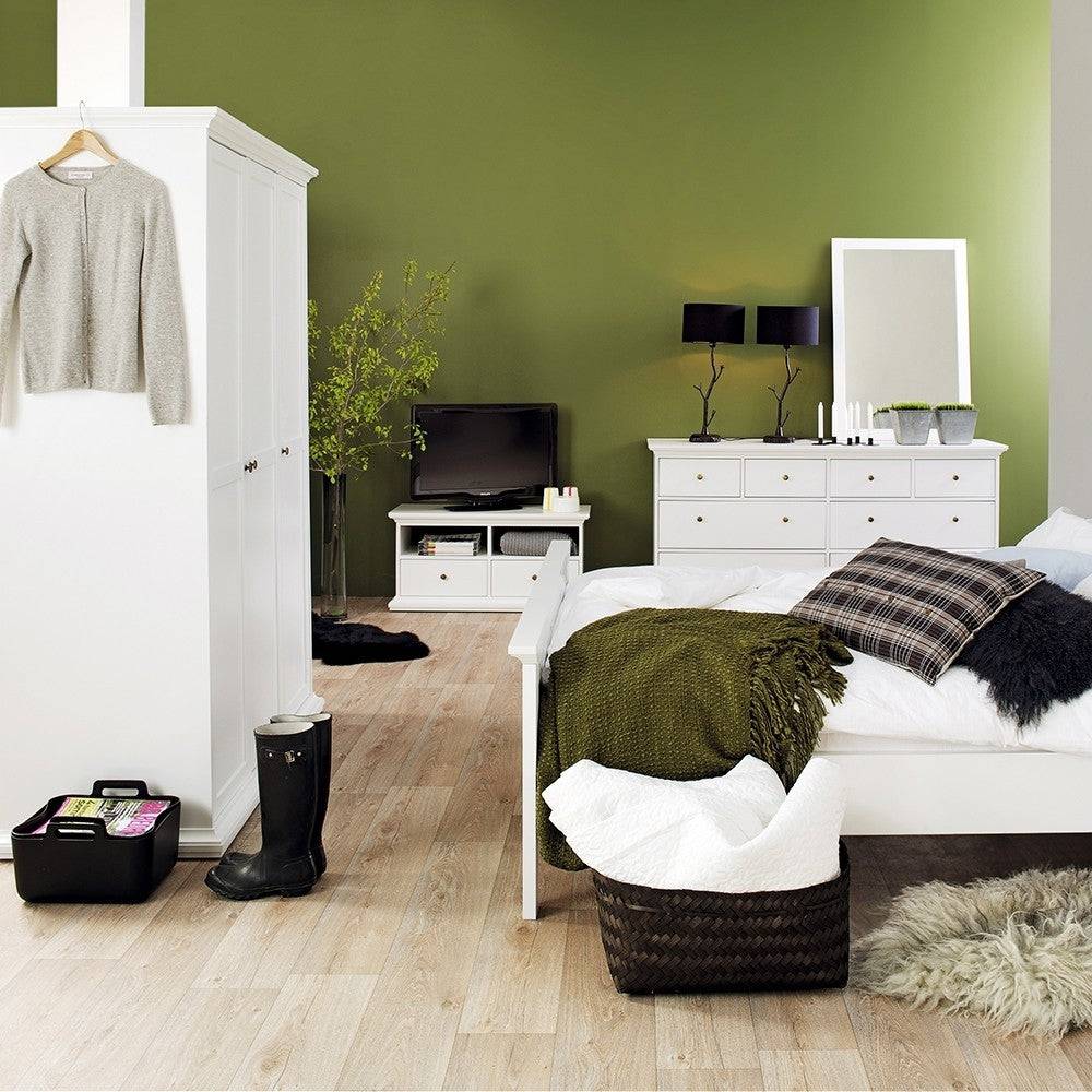 Paris Wardrobe With 3 Doors In White - Price Crash Furniture