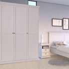 Paris Wardrobe With 4 Doors In White - Price Crash Furniture