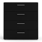 Pepe Black 4 Drawer Chest of Drawers - Price Crash Furniture