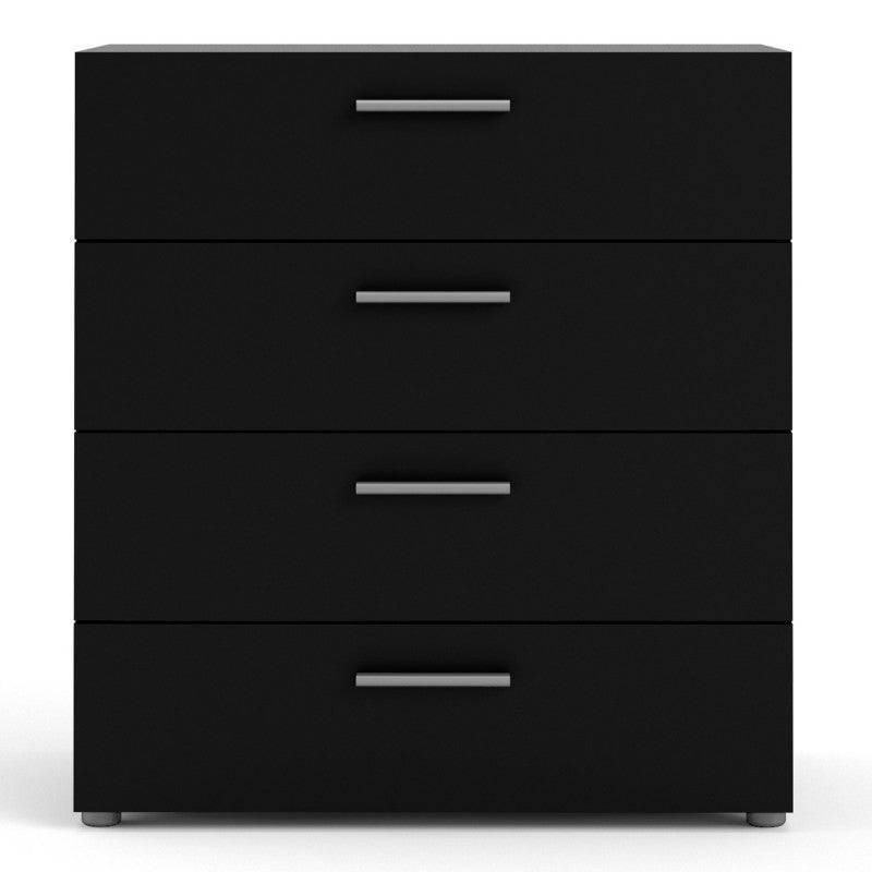 Pepe Black 4 Drawer Chest of Drawers - Price Crash Furniture