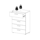 Pepe Black 5 Drawer Chest of Drawers - Price Crash Furniture